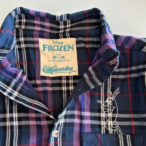 Cakeworthy Frozen Plaid Flannel Shirt in Size M - Picture 5 of 6